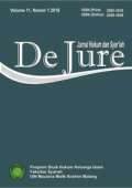 De Jure: Jurnal Hukum dan Syar'iah